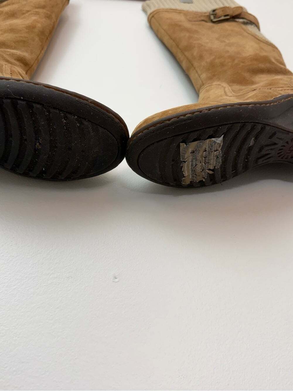 UGG Skyfall Chestnut Suede Knit Wedge Boots Size 8 Boho Winter - Picture 3 of 11